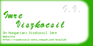 imre viszkocsil business card